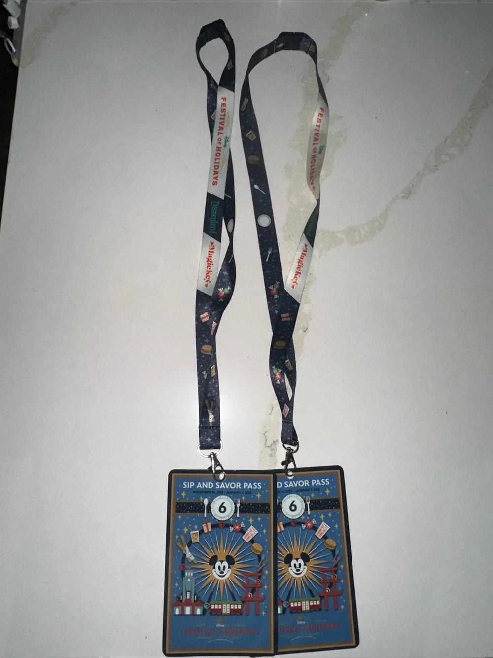 Disneyland Navy Festival Sip & Savor Lanyard Pass Holder